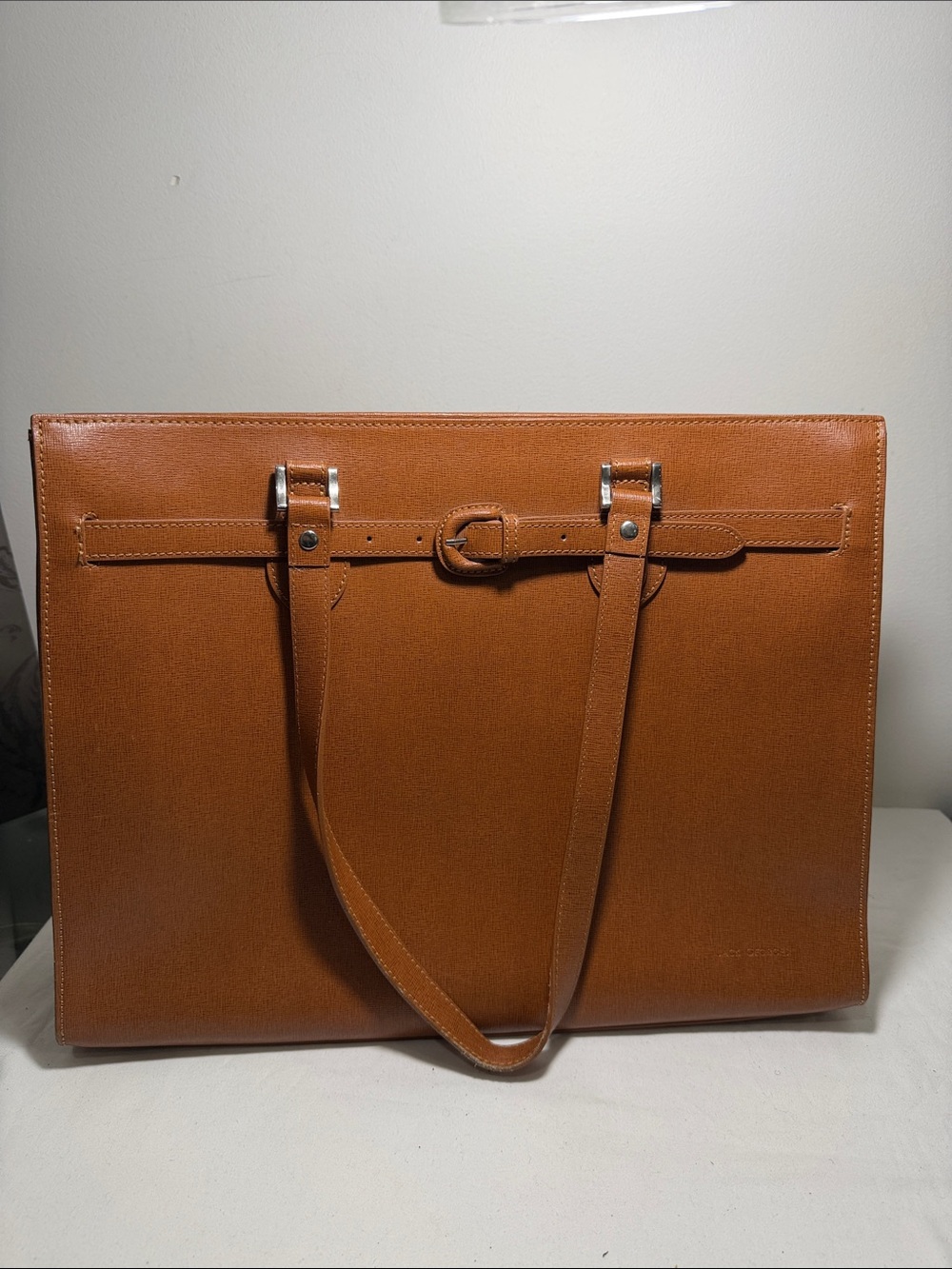 Brown leather Jack Georges Chelsea Alexis business tote